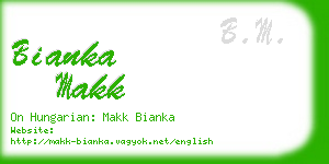bianka makk business card